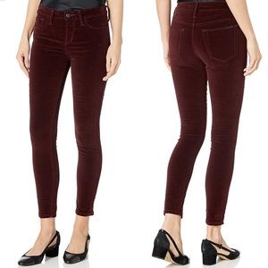 Joe's Jeans Burgundy Skinny Pants